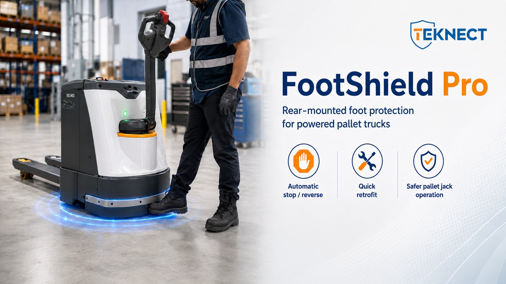 Teknect Pallet Truck FootShield Pro Operations