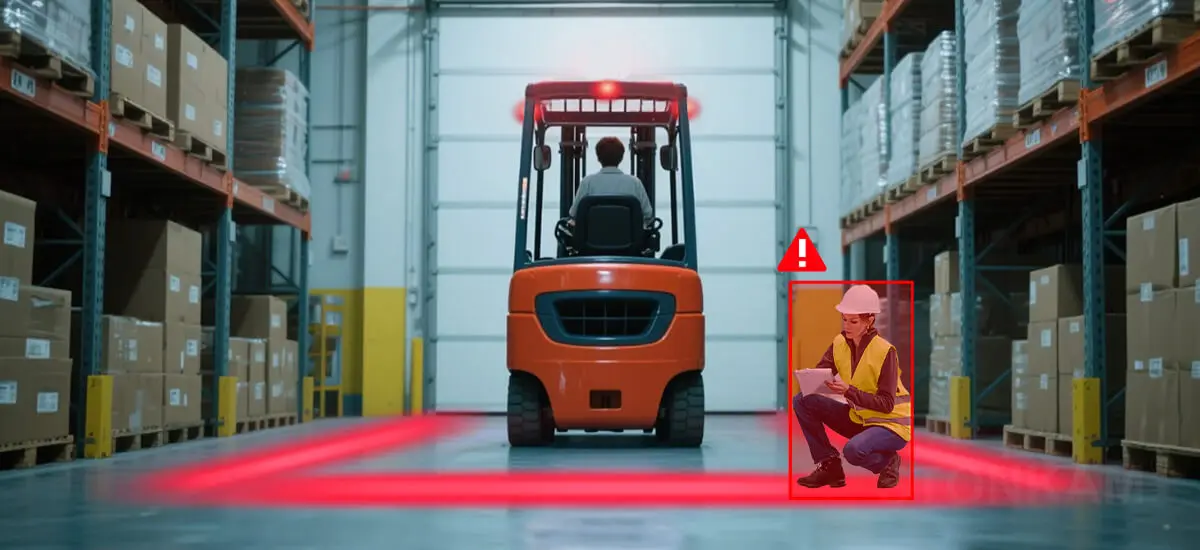 Teknect AI Anti-Collision System deployed across a warehouse facility